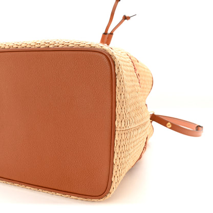 Louis Vuitton Raffia Calfskin Monogram Neonoe MM Tan 8 of 8