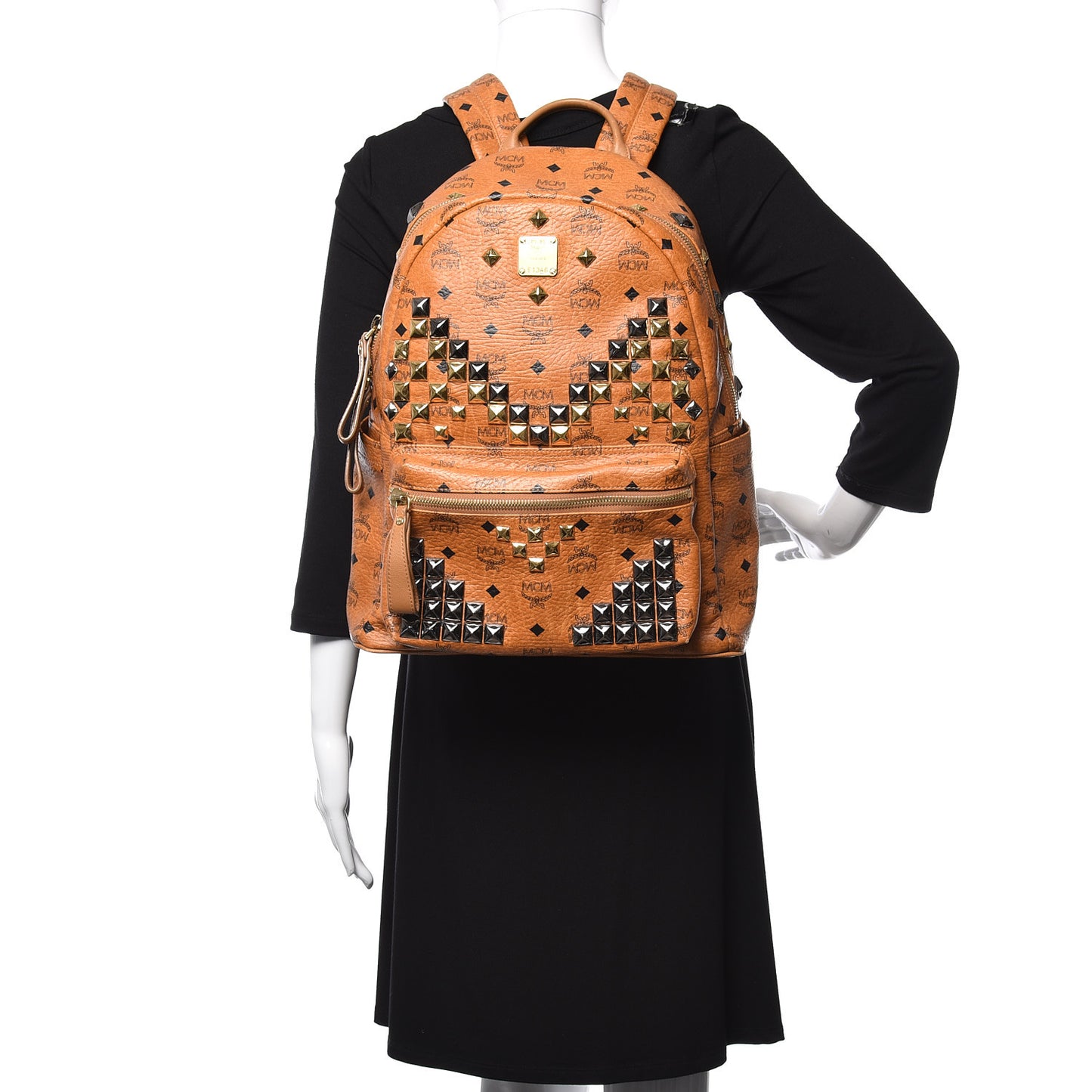 Visetos Studded Medium Stark M Backpack Cognac