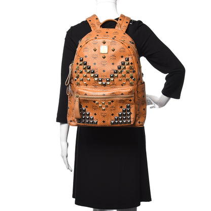 MCM Visetos Studded Medium Stark M Backpack Cognac 2 of 17