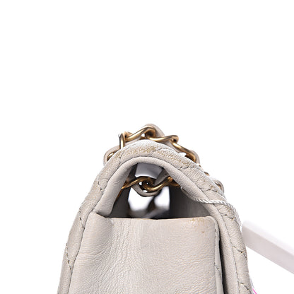 Chanel Calfskin Surpique Chevron Small Flap White 32 of 34