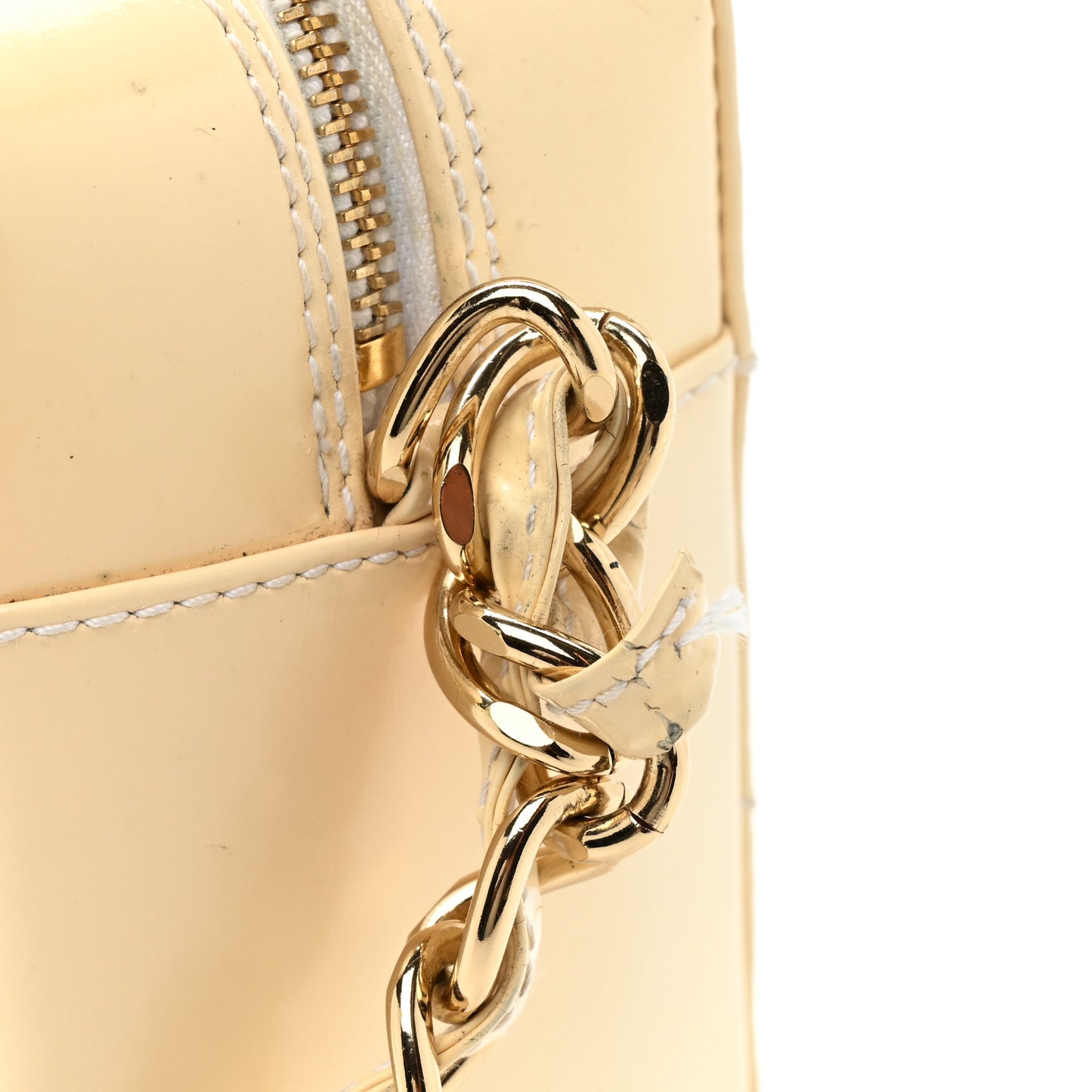 Patent Chocolate Bar Camera Bag White