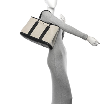 Hermes Toile Buffle Skipper Garden Party 36 MM Tote Black 2 of 15
