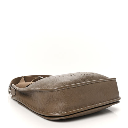 Hermes Taurillon Clemence EVELYNE III PM Etoupe 4 of 11