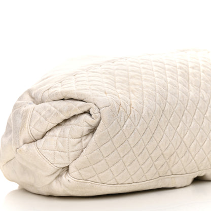 Chanel Metallic Jersey Quilted Melrose Cabas Light Beige 9 of 13