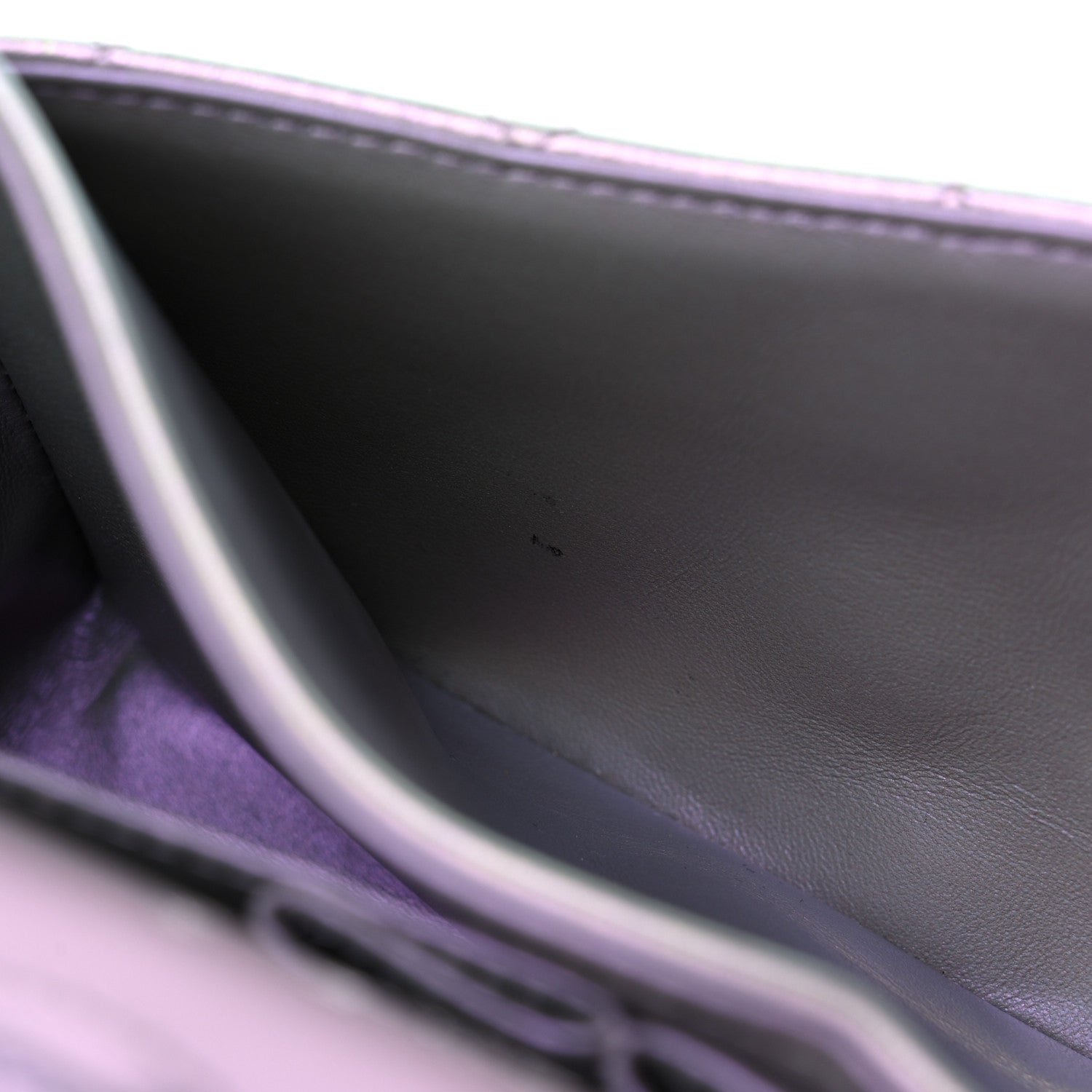 Chanel Iridescent Calfskin Quilted Small Double Flap Light Purple 12 of 13