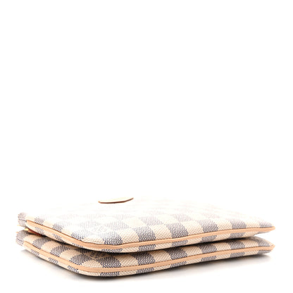 Louis Vuitton Damier Azur Double Zip Pochette 4 of 10