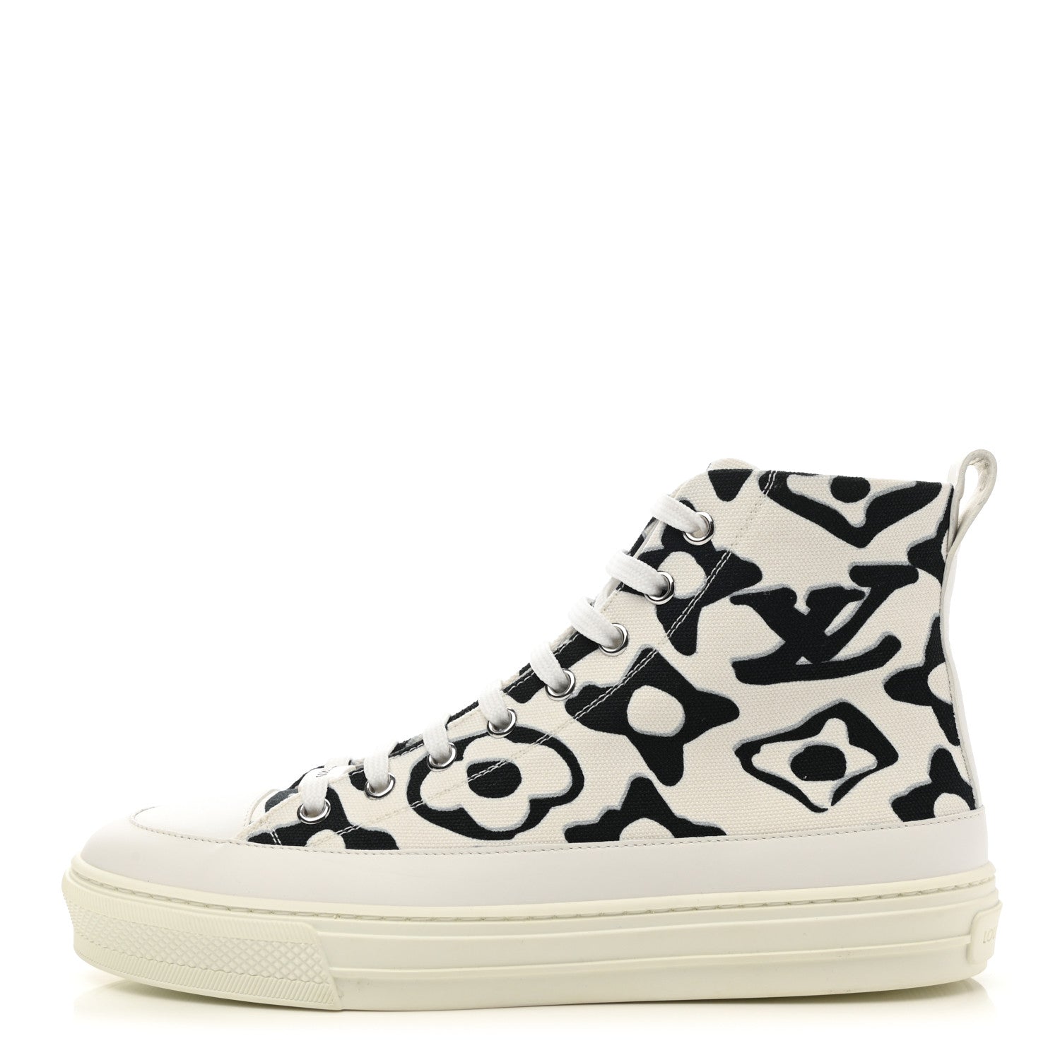 Louis Vuitton X UF Calfskin Tufted Monogram Stellar Sneaker Boots 37 White Black 1 of 12