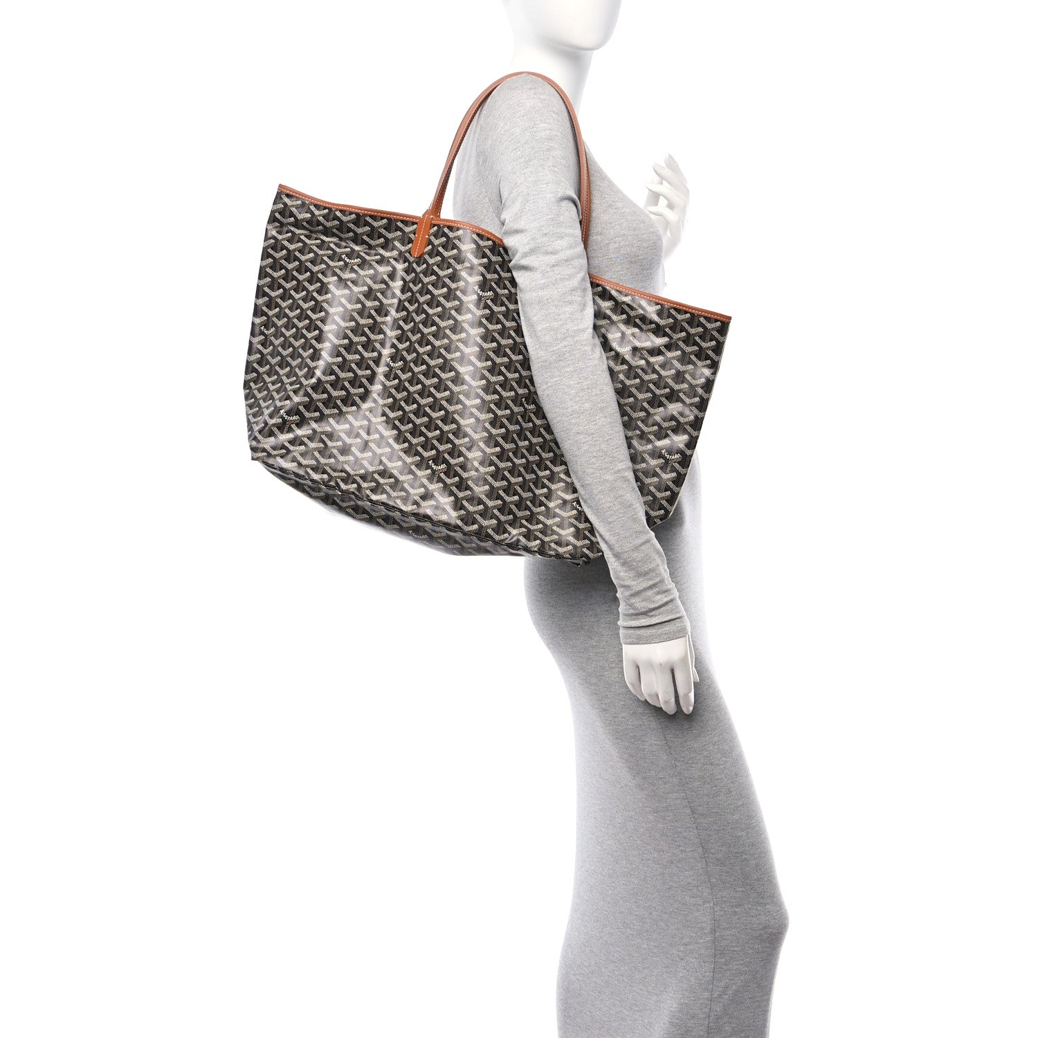 Goyard Goyardine Saint Louis GM Black Gold 2 of 11