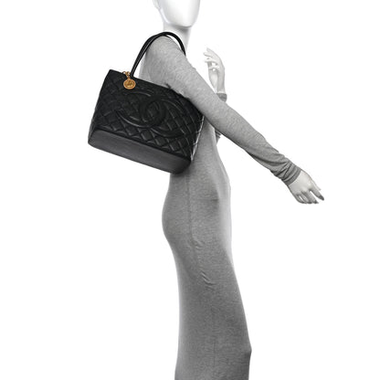 Chanel Caviar Quilted Medallion Tote Black 2 of 12