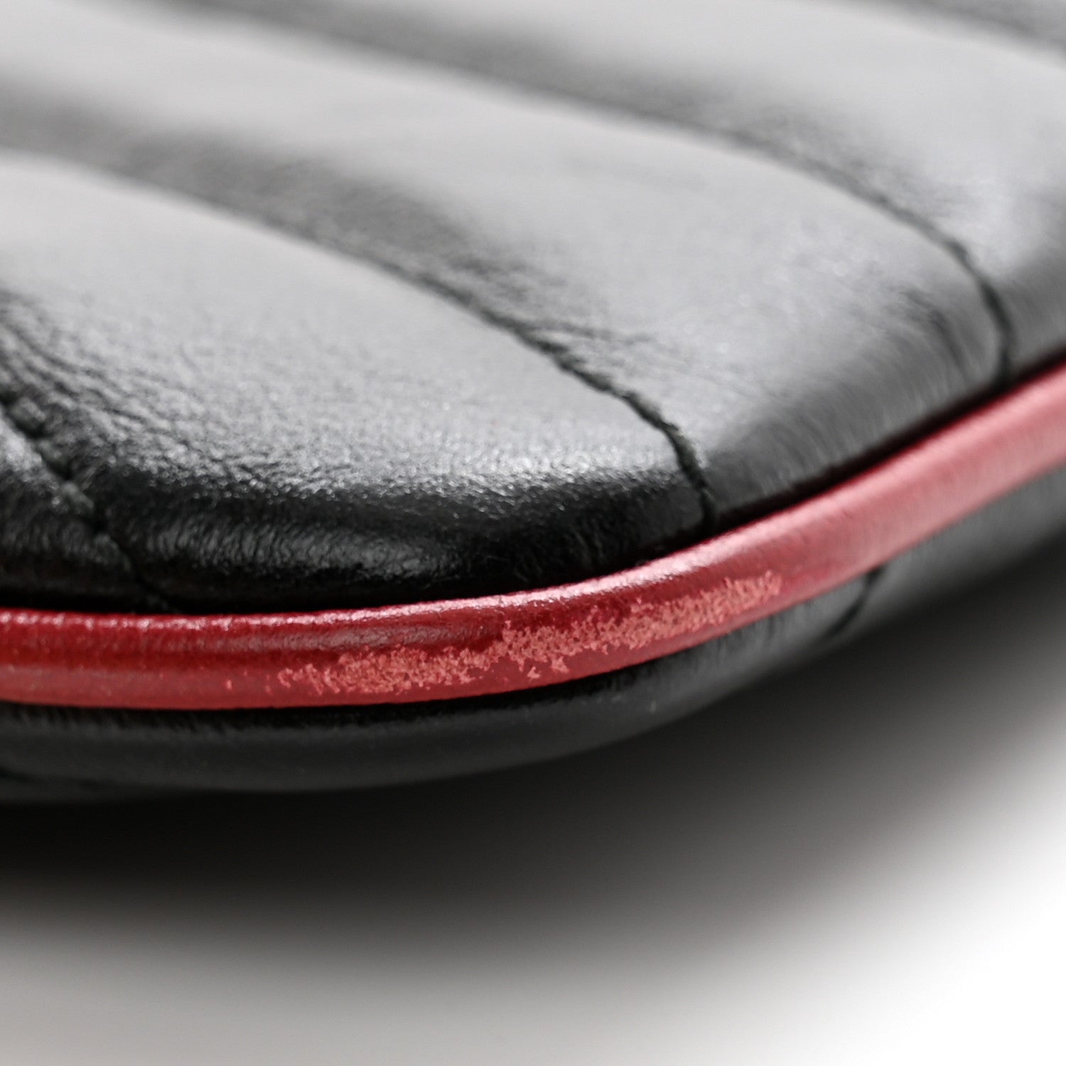 Gucci Azalea Calfskin Matelasse Diagonal Torchon GG Marmont Zip Pouch Black Romantic Cerise 8 of 11