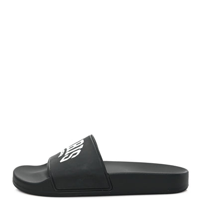 Balenciaga Rubber Paris Logo Womens Slide Sandals 35 Black 1 of 9