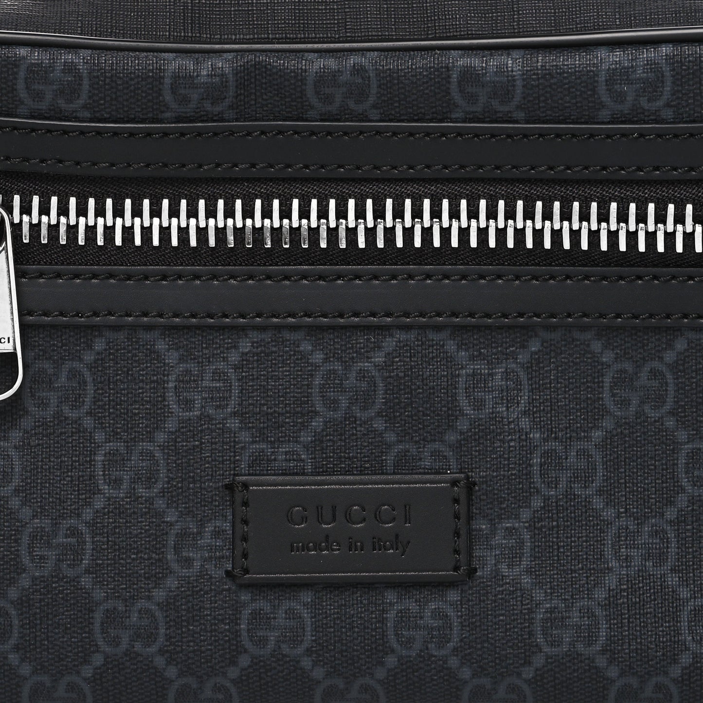 Soft GG Supreme Monogram Web Belt Bag Black Grey