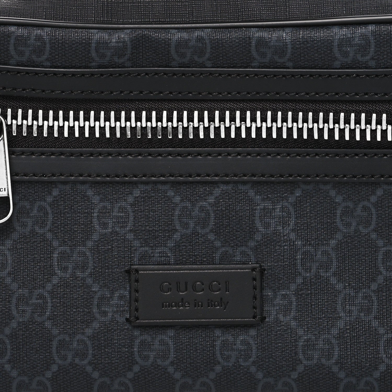 Gucci Soft GG Supreme Monogram Web Belt Bag Black Grey 9 of 12