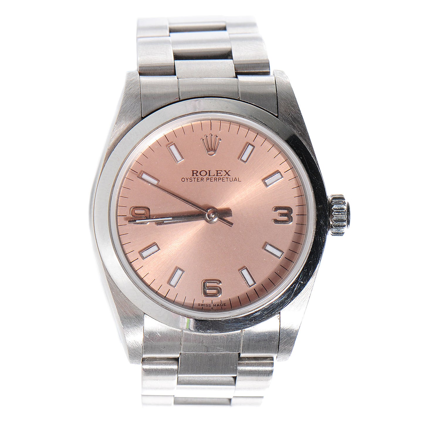Stainless Steel 24mm Oyster Perpetual Watch Pink 67180