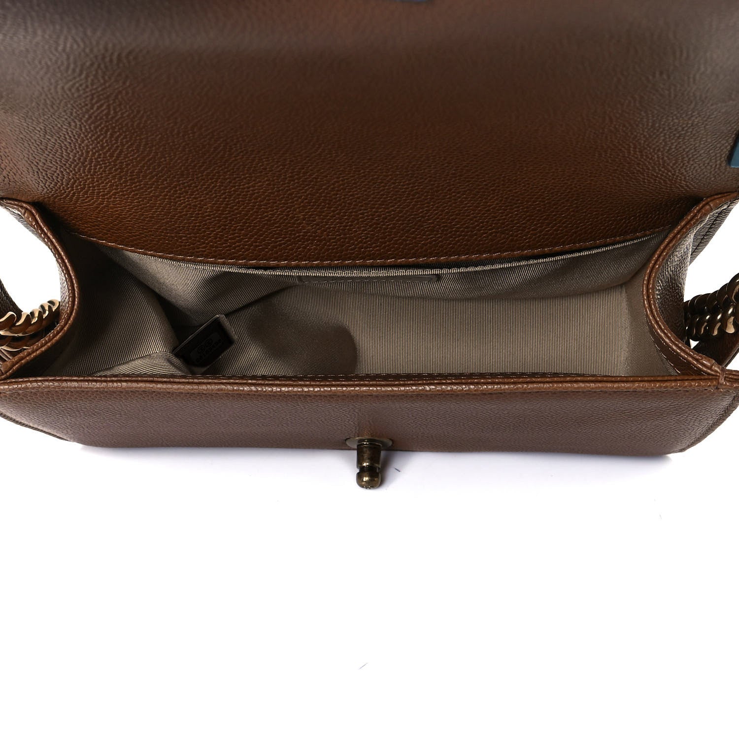 Chanel Caviar Quilted Medium Boy Flap Brown 4 of 13