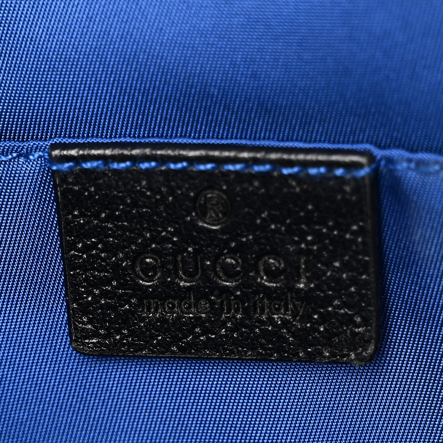 Gucci Econyl Nylon Monogram Off The Grid Backpack Guilted Blue Black 6 of 11