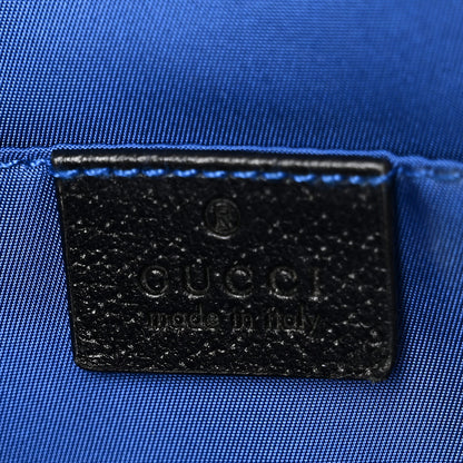 Gucci Econyl Nylon Monogram Off The Grid Backpack Guilted Blue Black 6 of 11