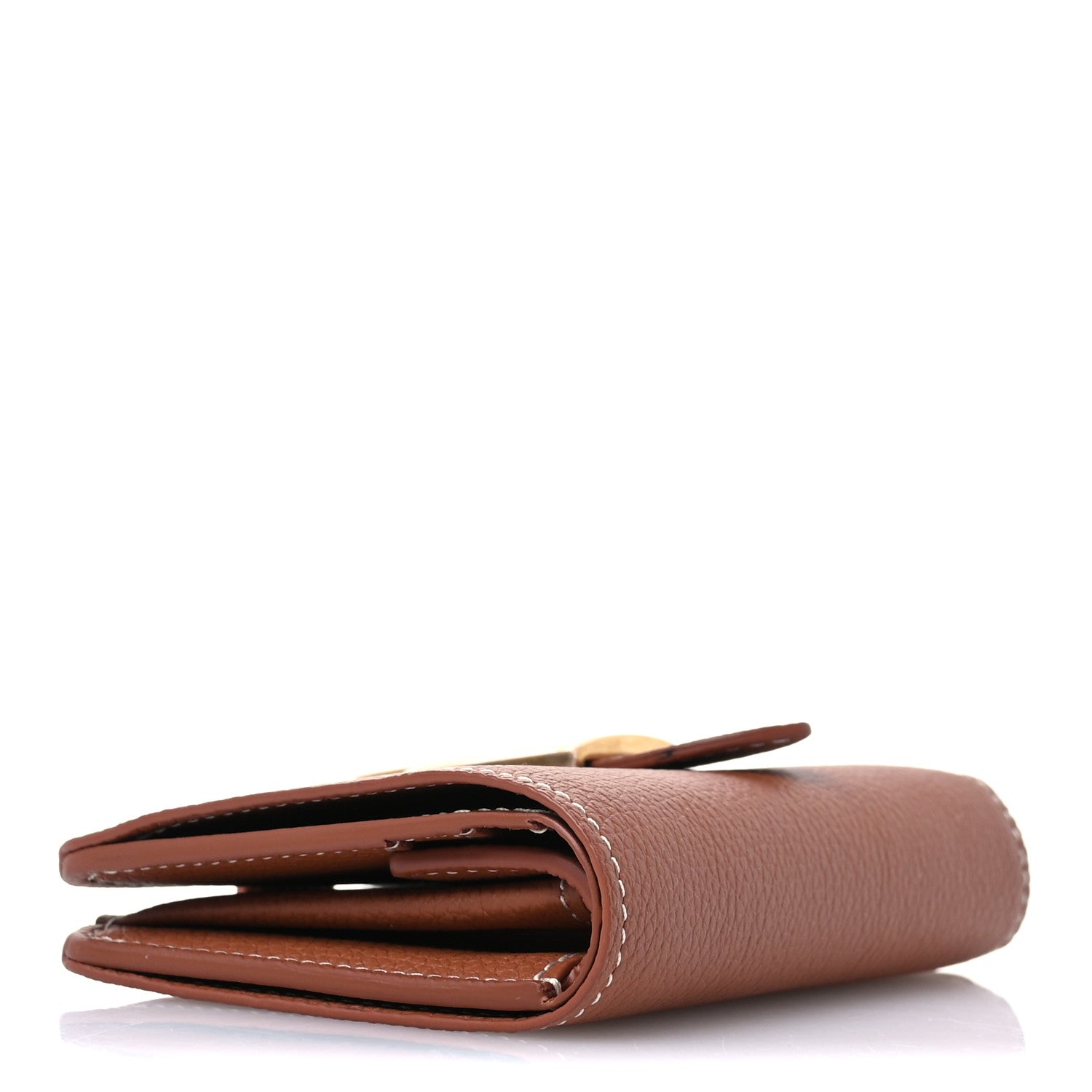 Louis Vuitton Grained Calfskin Low Key Compact Wallet Cognac 4 of 7