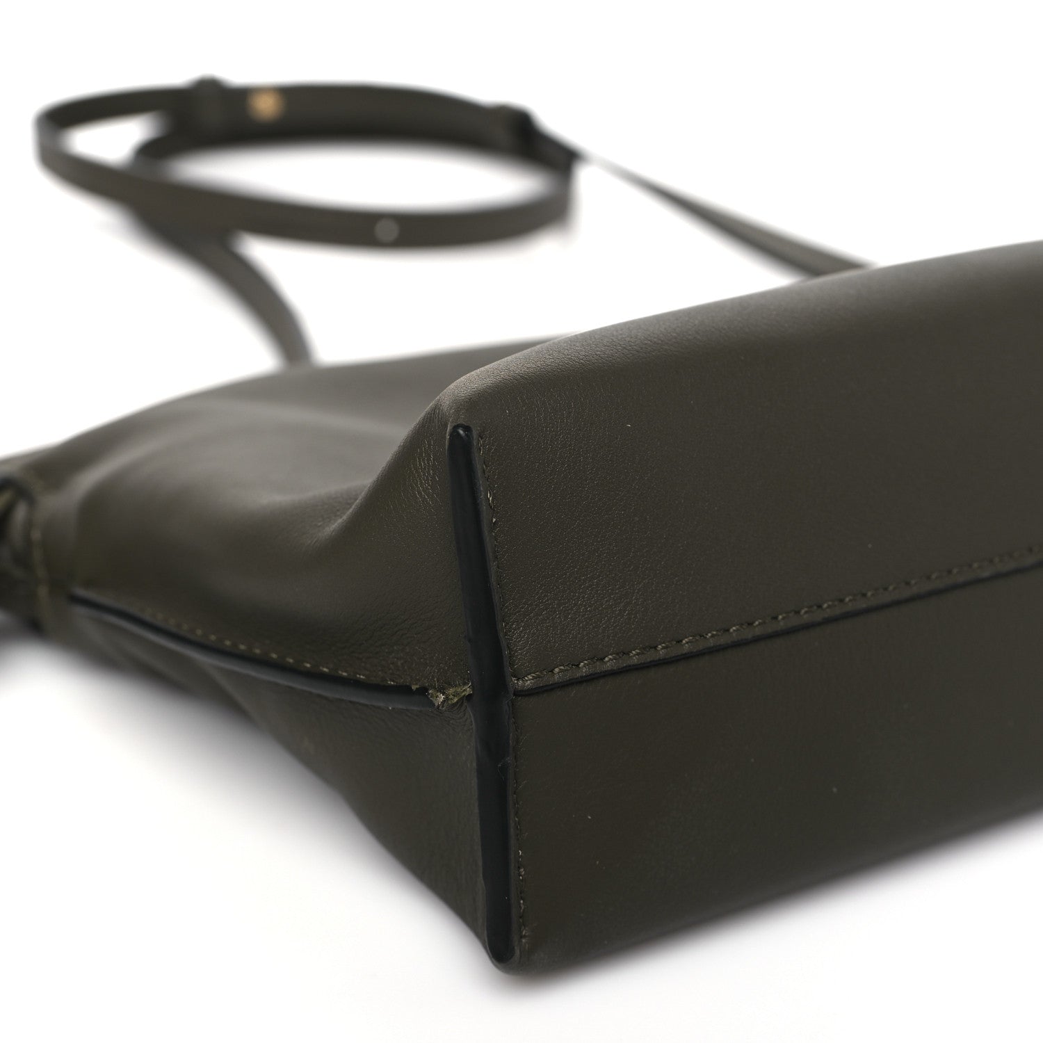 Loewe Calfskin Mini Flamenco Knot Clutch Dark Khaki 9 of 11