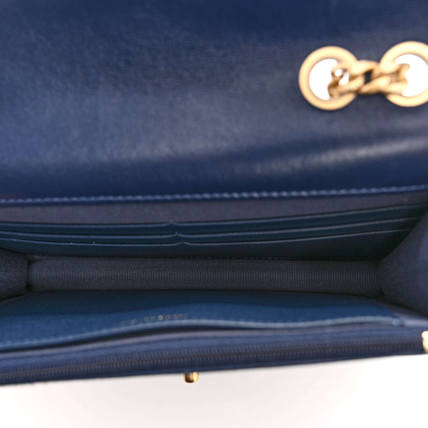 Chanel Lambskin Quilted Pillow Crush Wallet On Chain WOC Dark Blue 5 of 14