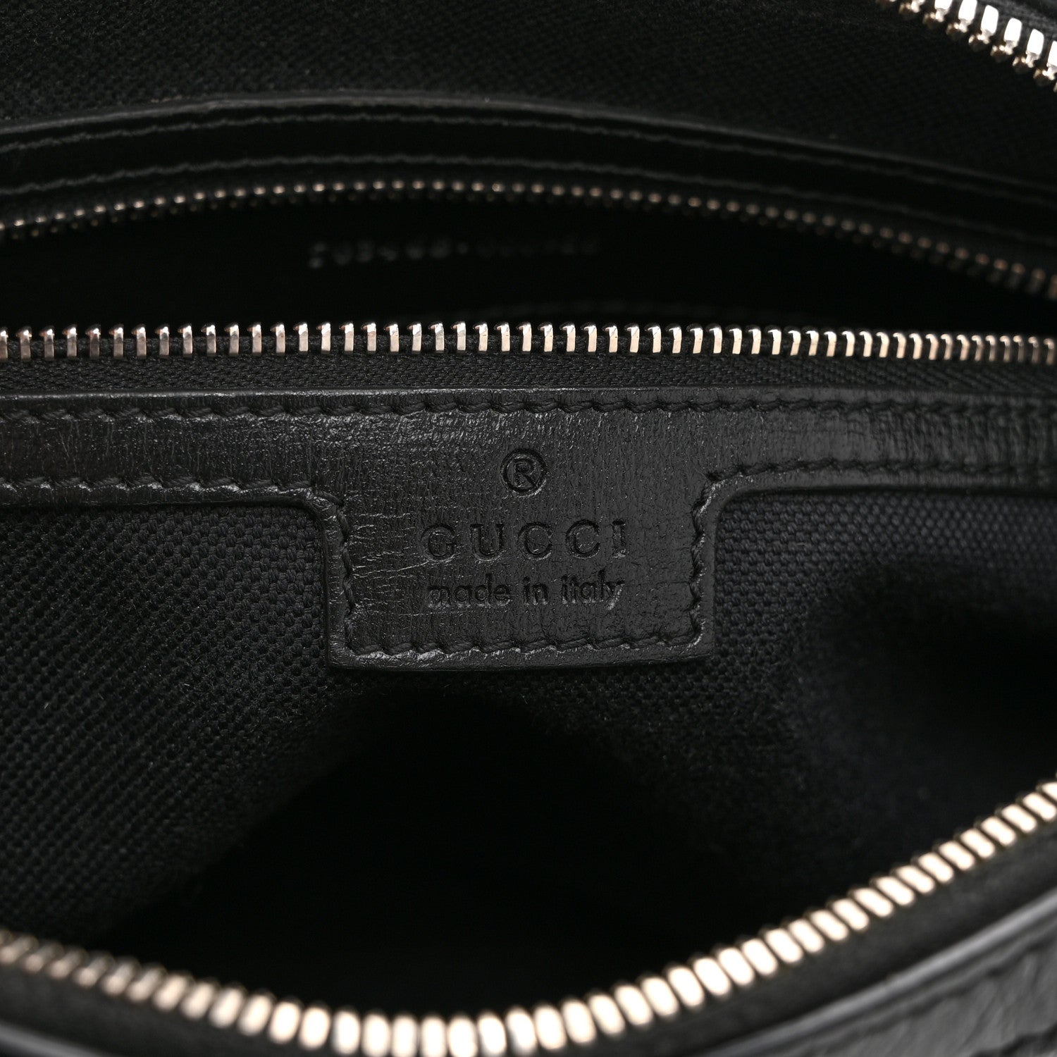 Gucci GG Supreme Monogram Azalea Calfskin Retro Interlocking G Wristlet Shoulder Bag Black 6 of 10