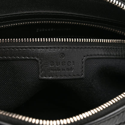 Gucci GG Supreme Monogram Azalea Calfskin Retro Interlocking G Wristlet Shoulder Bag Black 6 of 10