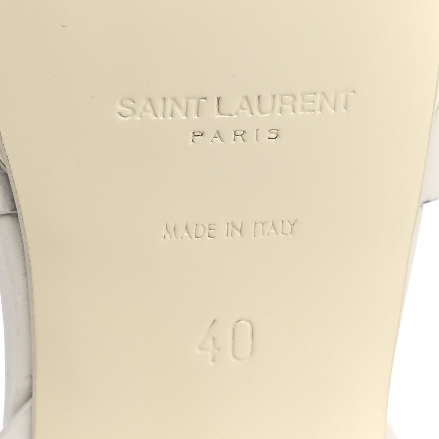 Calfskin Tribute 75 Platform Sandals 40 White