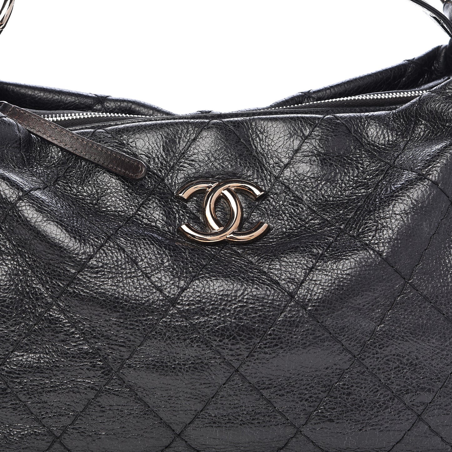 Glazed Calfskin On The Road Hobo Black