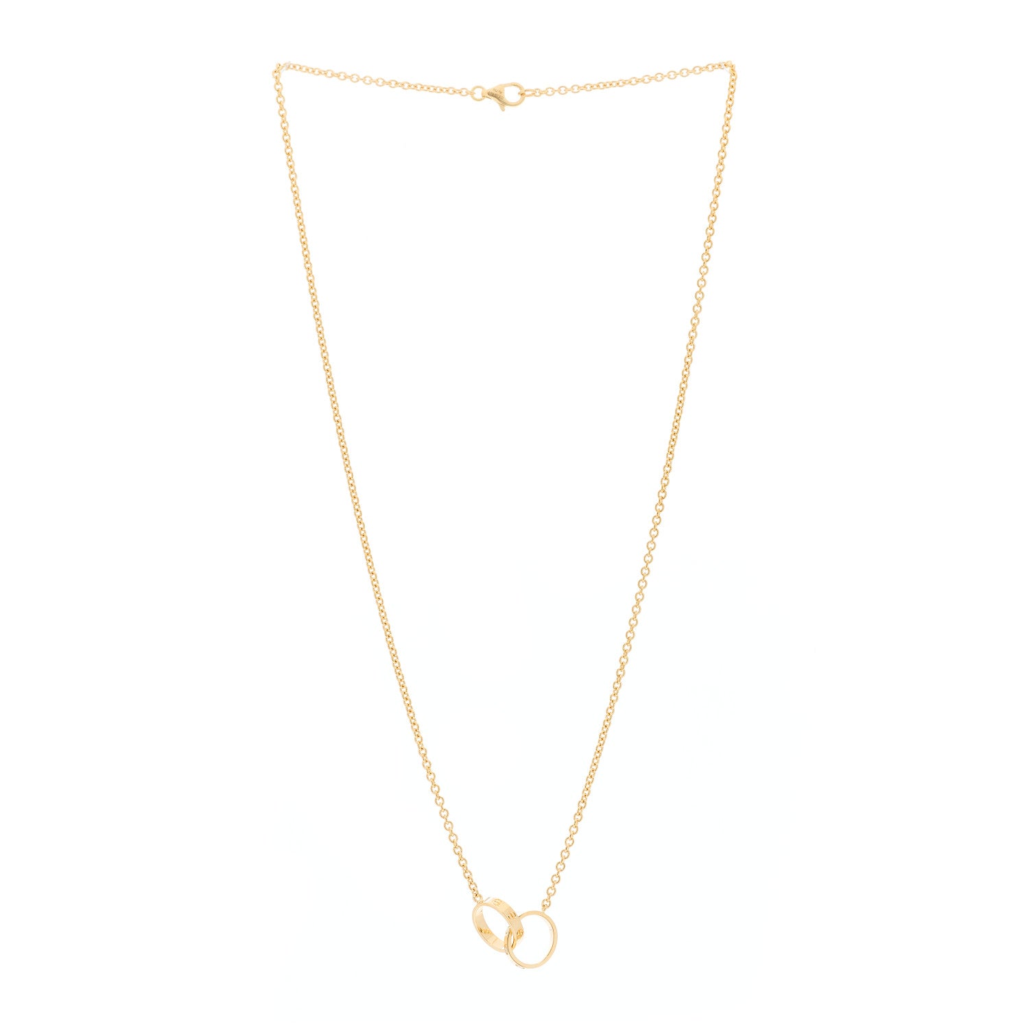 Cartier 18K Yellow Gold Interlocking LOVE Necklace 2 of 4