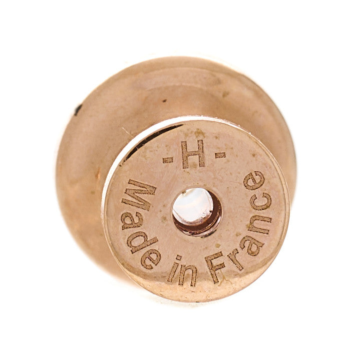 Rose Gold Lacquered Mini Pop H Earrings Black