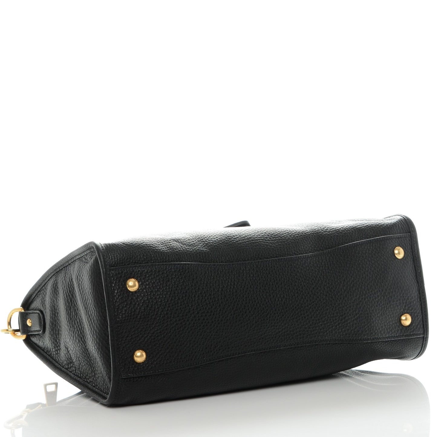 Vitello Daino Shopping Satchel Black