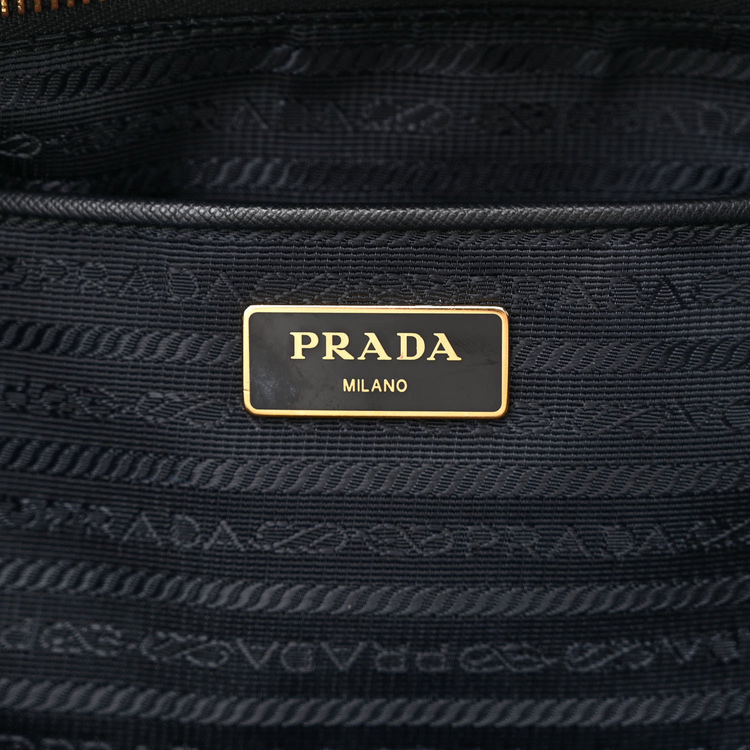 Prada Tessuto Nylon Saffiano Tote Black 6 of 12