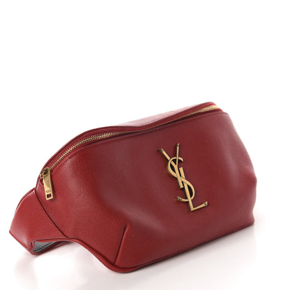Saint Laurent Grain De Poudre Monogram Belt Bag Rouge Eros 4 of 10