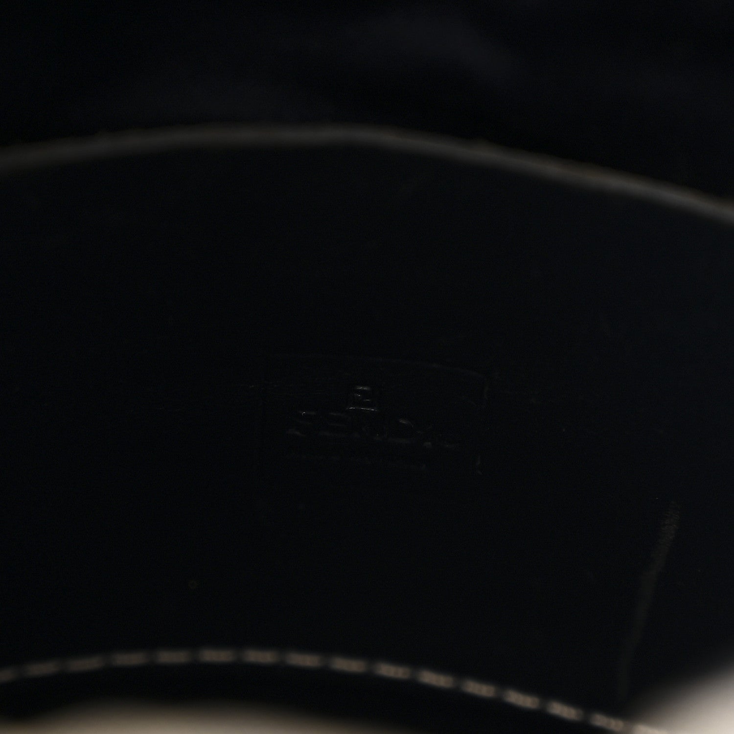 Fendi Zucchino Bucket Bag Navy 5 of 9