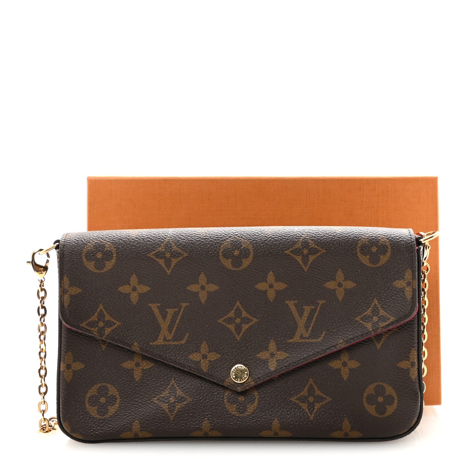 Louis Vuitton Monogram Pochette Felicie Chain Wallet Fuchsia 11 of 11
