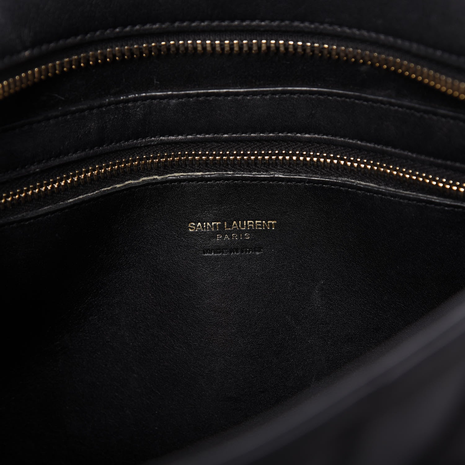 Saint Laurent Calfskin Matelasse Chevron Small Monogram Cabas Black 8 of 11