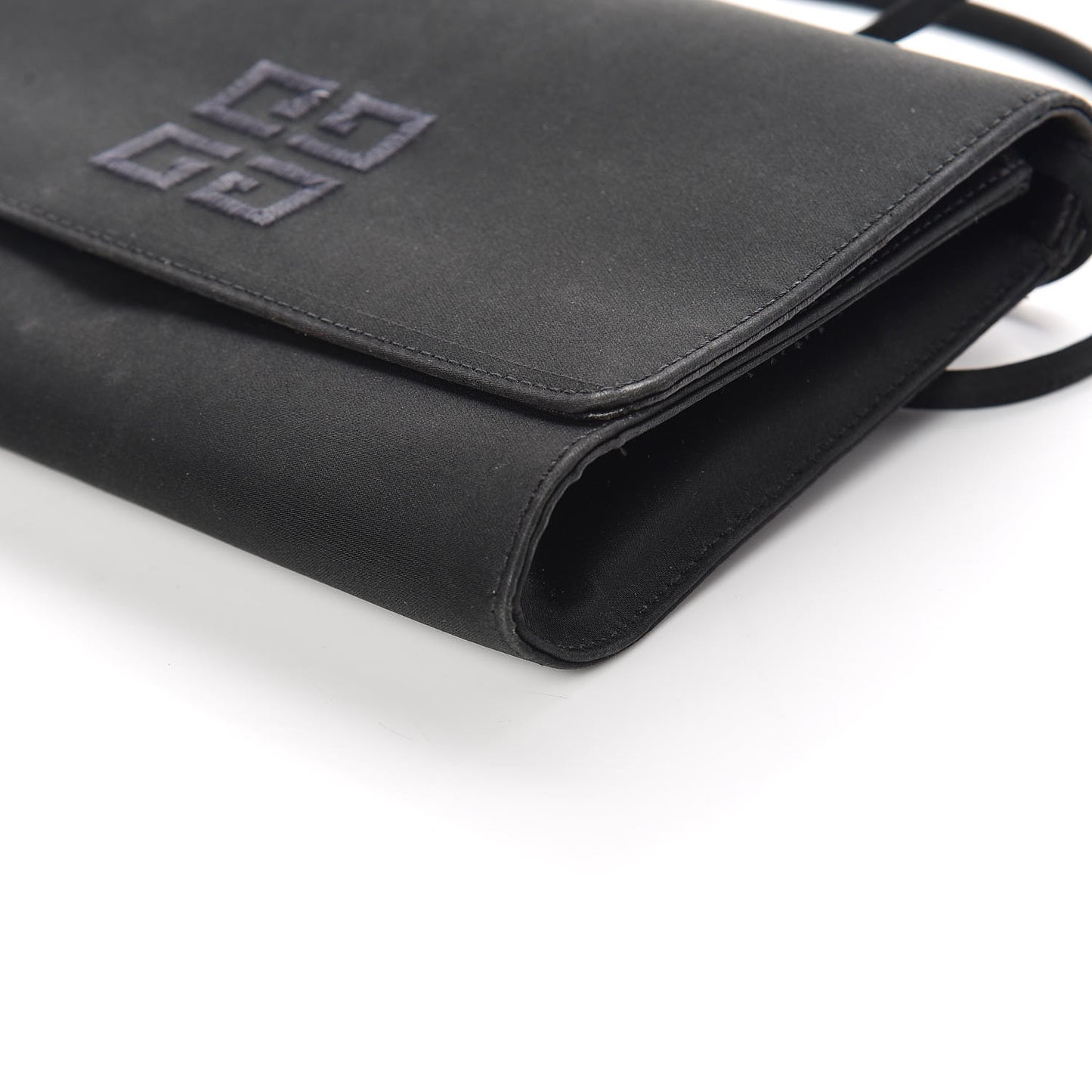 Calfskin Satin Emblem Crossbody Black