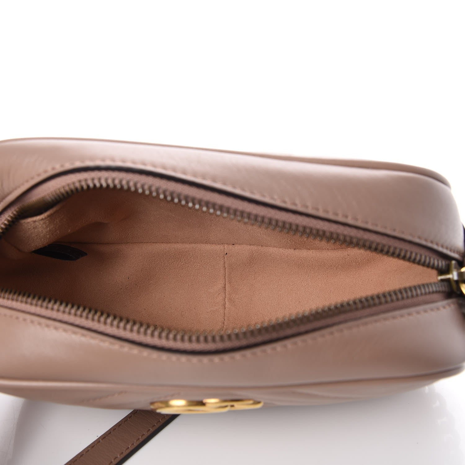 Gucci Calfskin Matelasse Mini GG Marmont Chain Shoulder Bag Nude 5 of 7