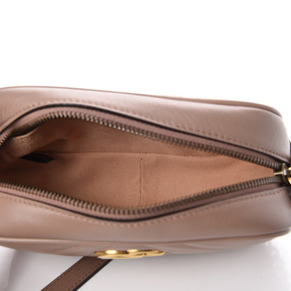Gucci Calfskin Matelasse Mini GG Marmont Chain Shoulder Bag Nude 5 of 7