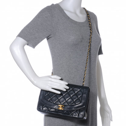 Chanel Lambskin Single Flap Navy 2 of 8