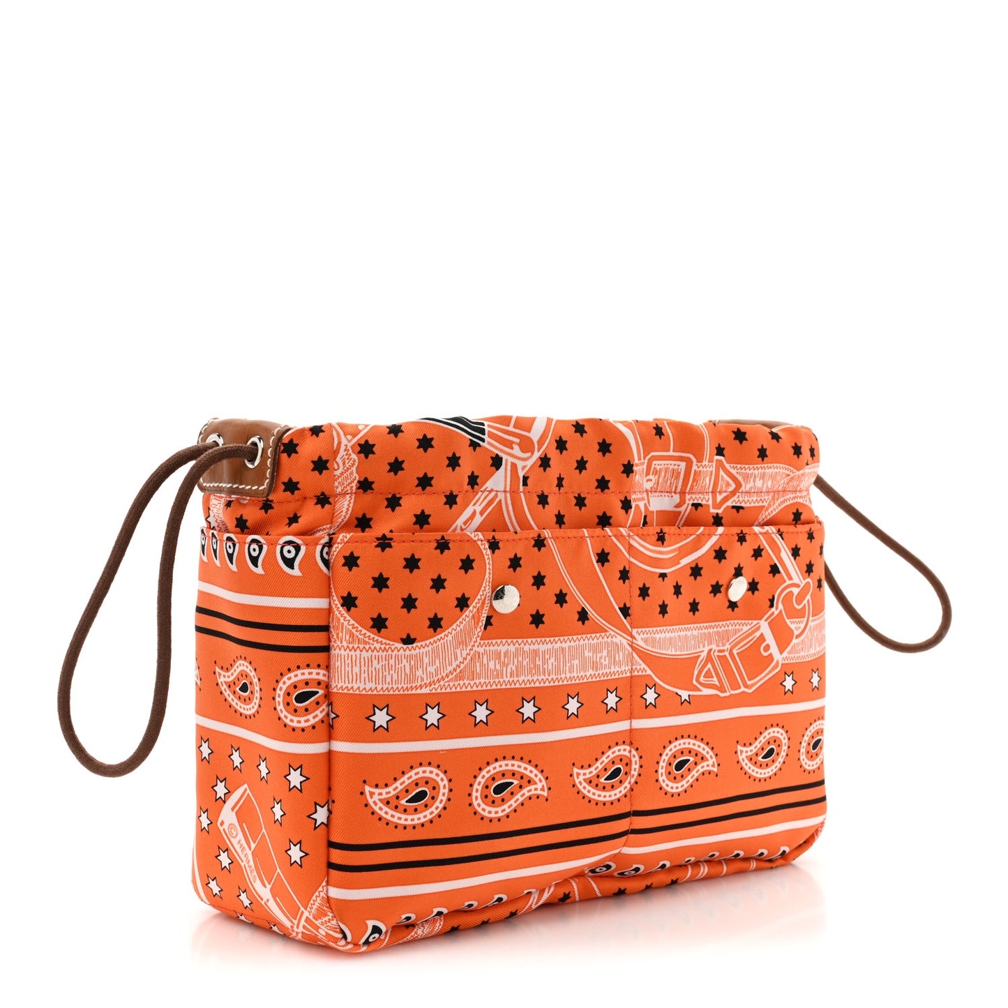 Barenia Silk Eperons d'Or Fourbi 20 PM Pouch Orange Fauve