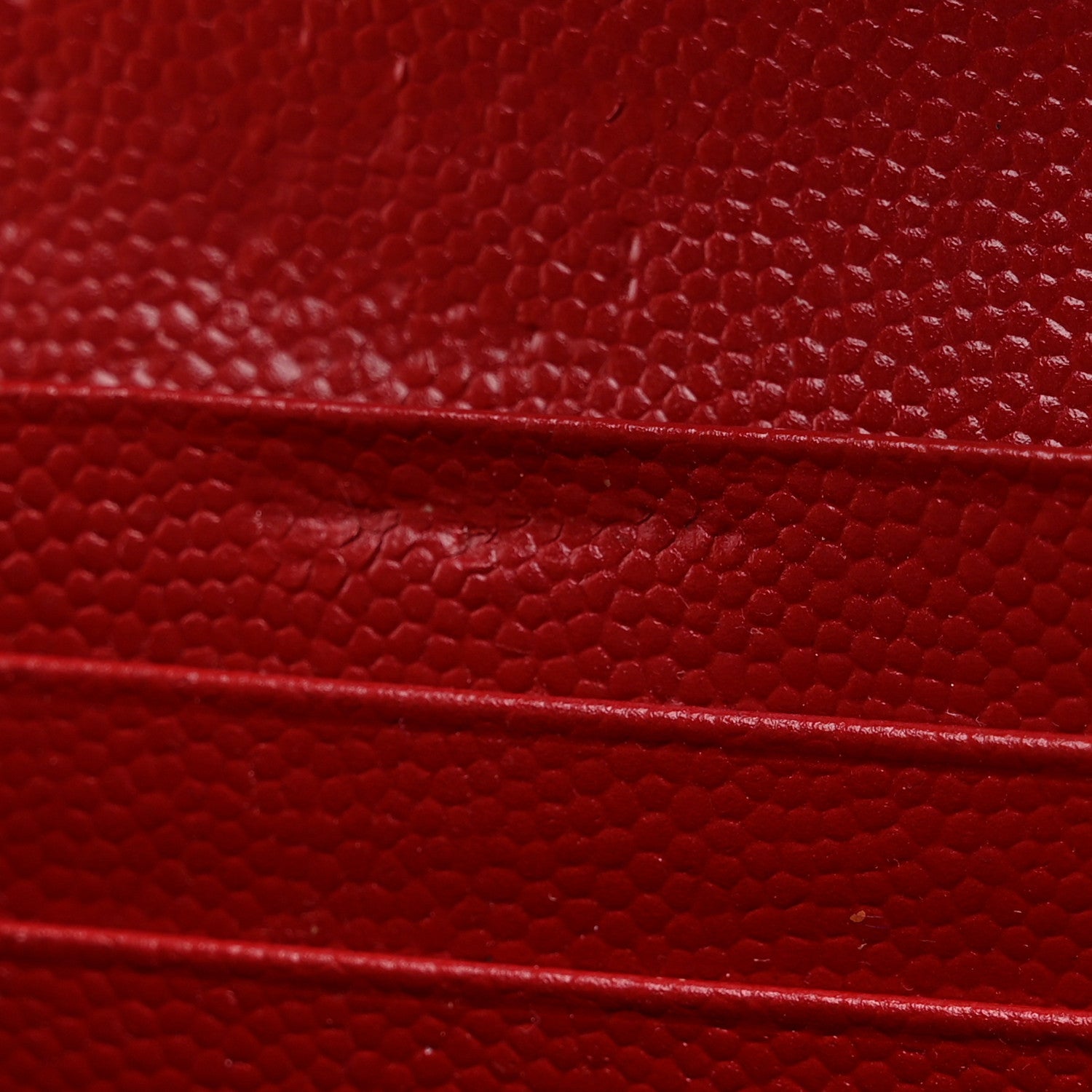 Saint Laurent Grain De Poudre Matelasse Chevron Monogram Flap Wallet Red 8 of 8