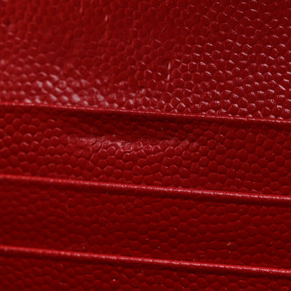 Saint Laurent Grain De Poudre Matelasse Chevron Monogram Flap Wallet Red 8 of 8