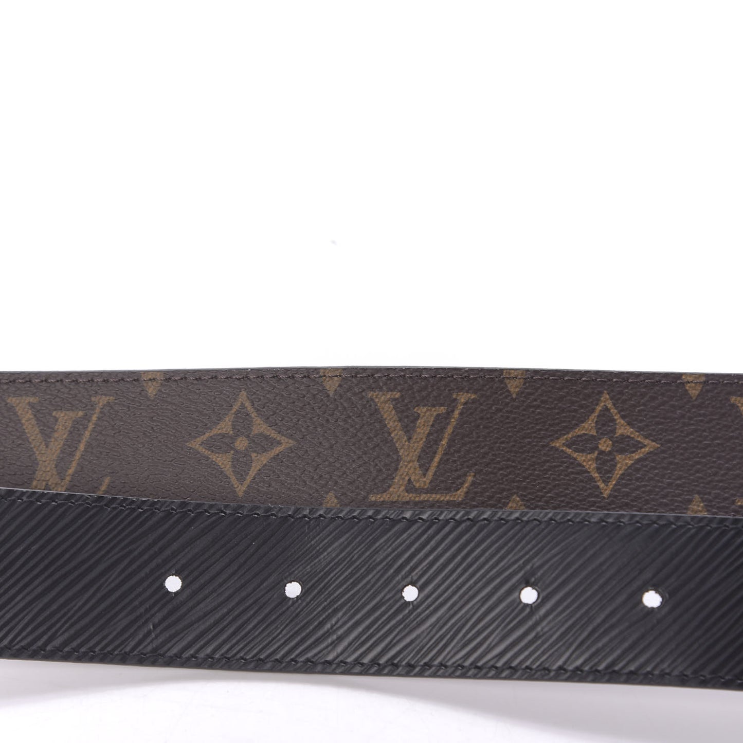 Monogram Epi 35mm LV Circle Reversible Belt 75 30 Black