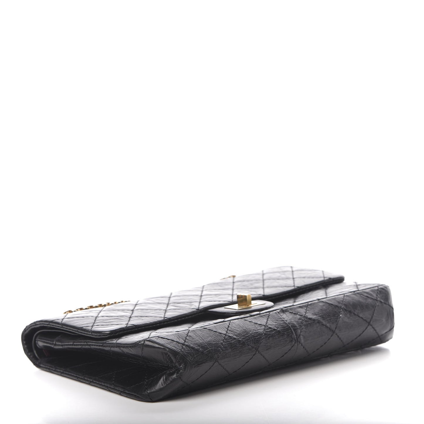 Aged Calfskin Quilted 2.55 Reissue 226 Flap Black