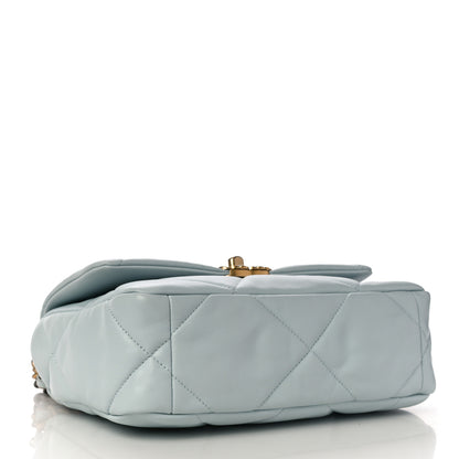 Chanel Lambskin Quilted Medium Chanel 19 Flap Light Blue 4 of 11