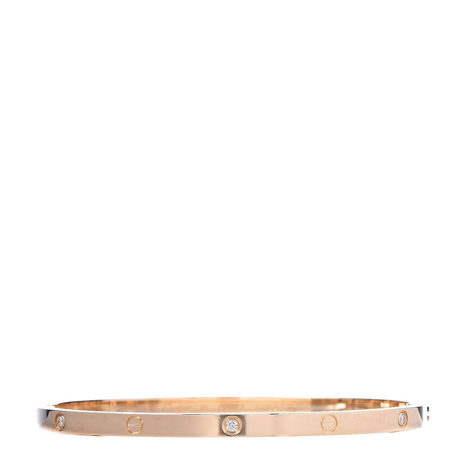 Cartier 18K Yellow Gold 6 Diamond Small LOVE Bracelet 18 1 of 6
