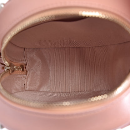 Chanel Calfskin Quilted Pearl Round Clutch With Chain Pink 5 of 11
