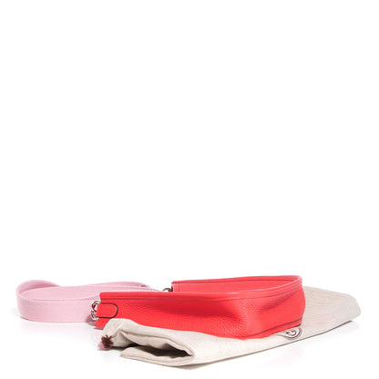 Hermes Taurillon Clemence Evelyne TPM Rouge Pivoine Rose Sakura 4 of 14