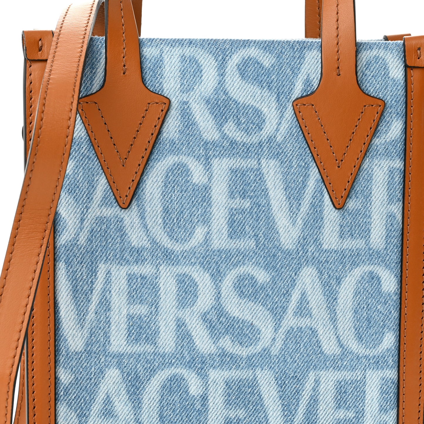 Denim Calfskin Allover Crossbody Bag Blue